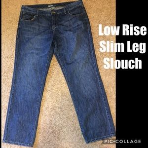 New York & Co Low Rise Slim Leg Slouch Jeans Sz 16